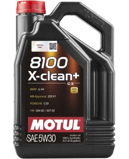 MOTUL 8100 X-CLEAN+ SAE 5W30, 504.00 / 507.00 (5л), 854751